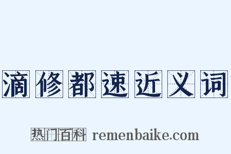 滴修都速近义词是什么意思的图片